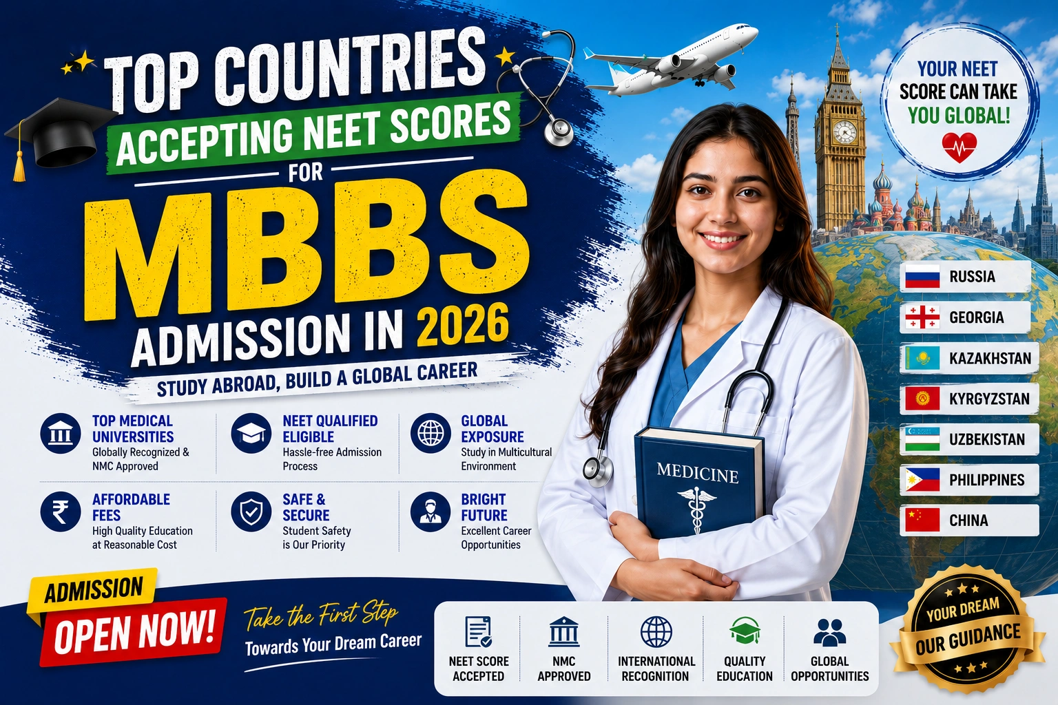 Top Countries Accepting NEET Scores for MBBS Admission in 2026